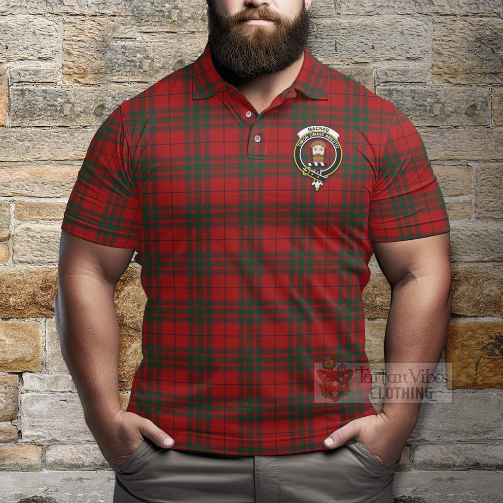 Tartan Vibes Clothing MacNab (McNab) Tartan Polo Shirt with Family Crest Celtic Skull Style