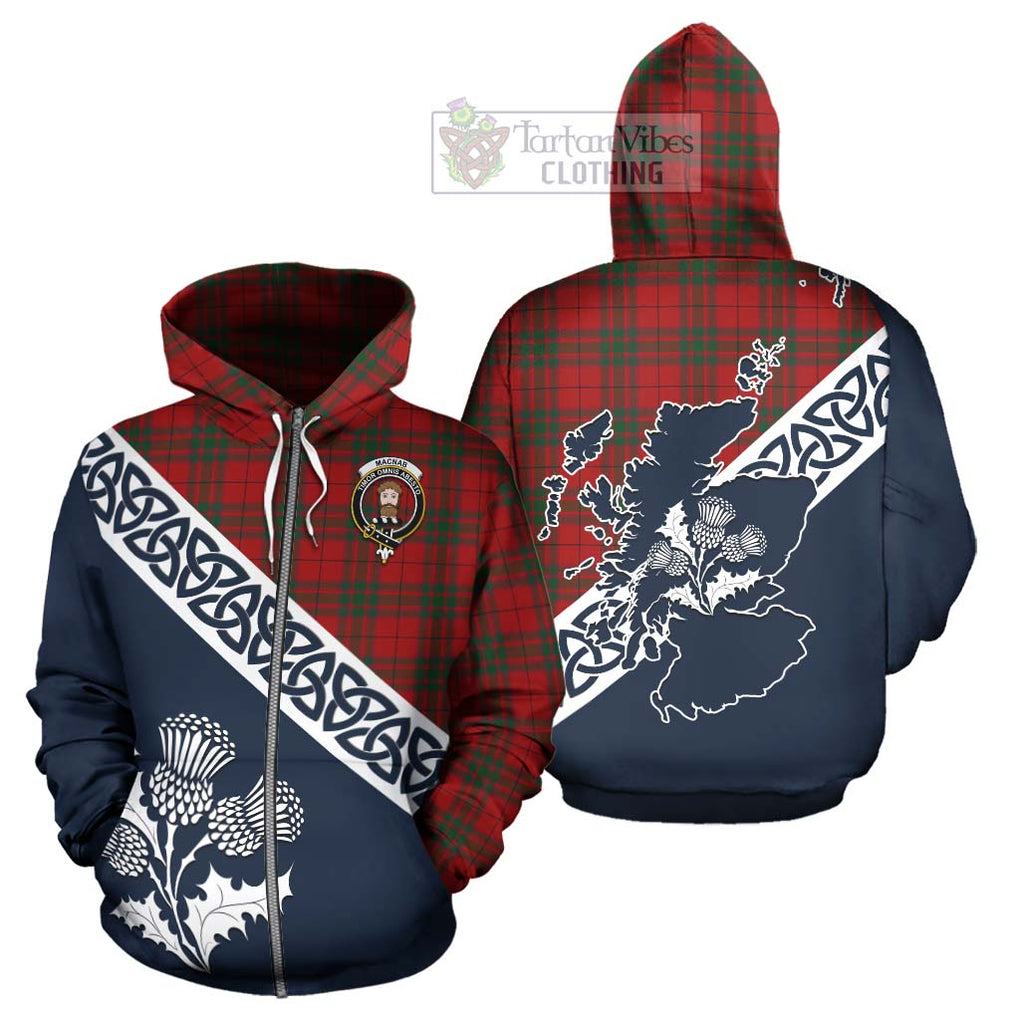 Tartan Vibes Clothing MacNab (McNab) Tartan Hoodie Featuring Thistle and Scotland Map