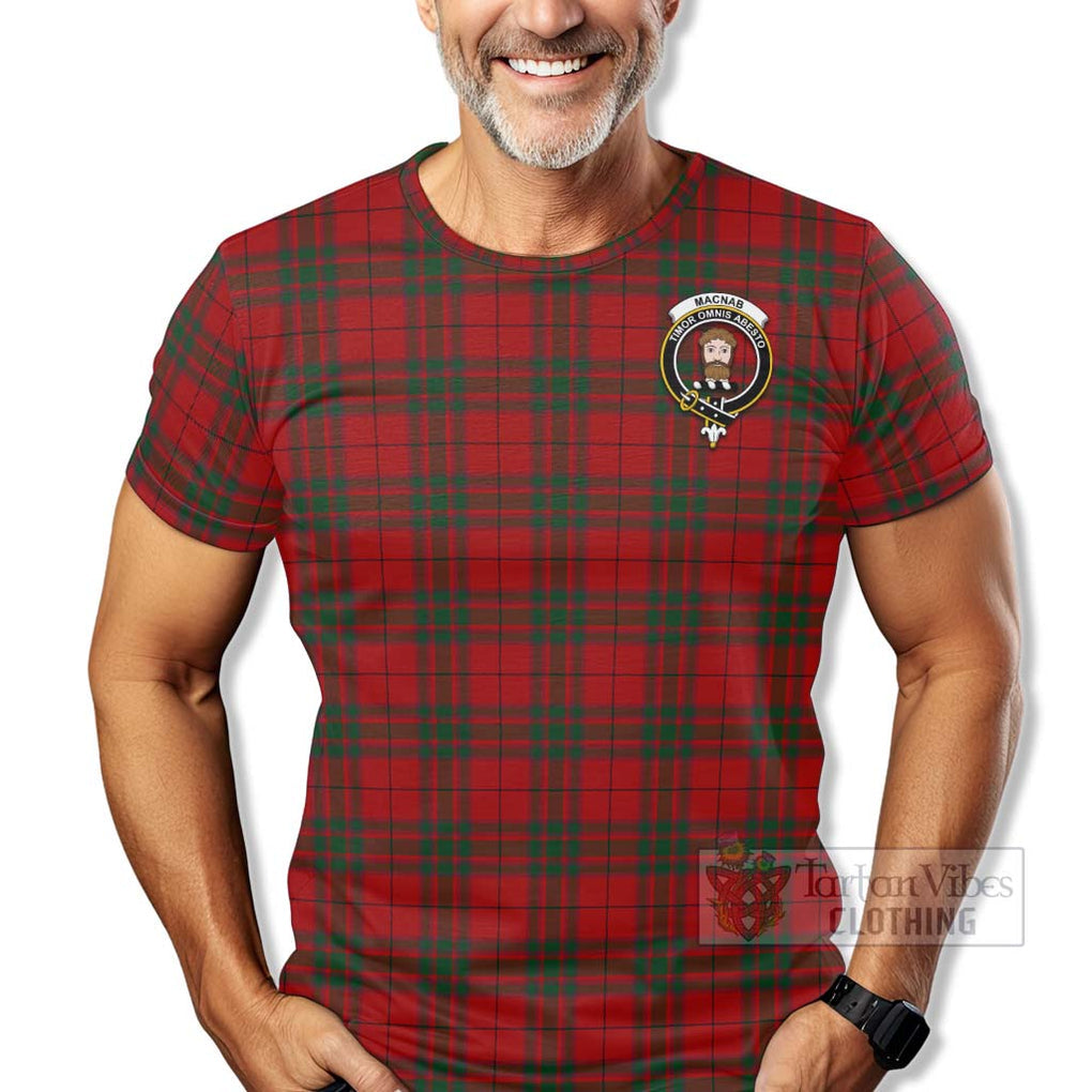 Tartan Vibes Clothing MacNab (McNab) Tartan T-Shirt with Family Crest Celtic Skull Style