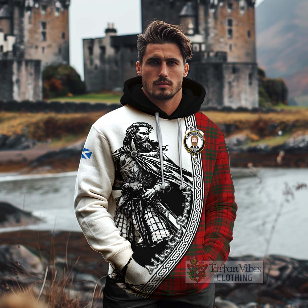 Tartan Vibes Clothing MacNab (McNab) Tartan Clan Crest Cotton Hoodie with Highlander Warrior Celtic Style