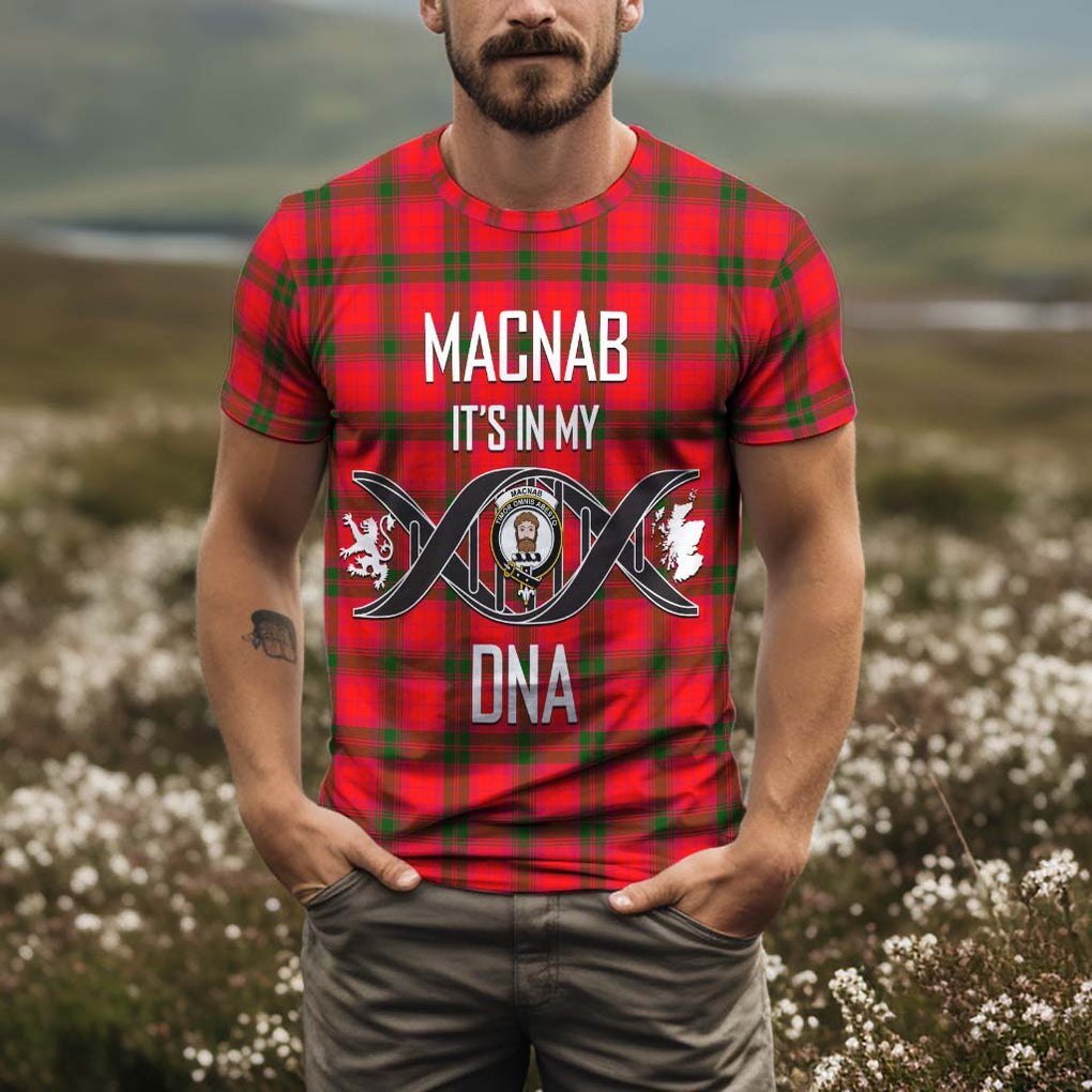 MacNab Modern Tartan T-Shirt with Family Crest DNA In Me Style Kid's Shirt - Tartan Vibes Clothing