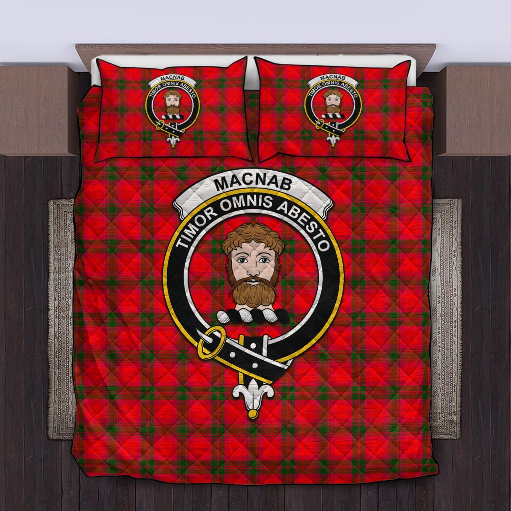 MacNab Modern Tartan Quilt Bed Set with Family Crest Twin - Tartan Vibes Clothing