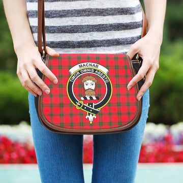 MacNab Modern Tartan Saddle Bag with Family Crest