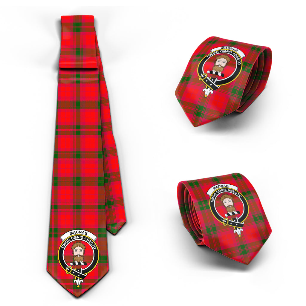 MacNab Modern Tartan Classic Necktie with Family Crest Necktie One Size - Tartan Vibes Clothing