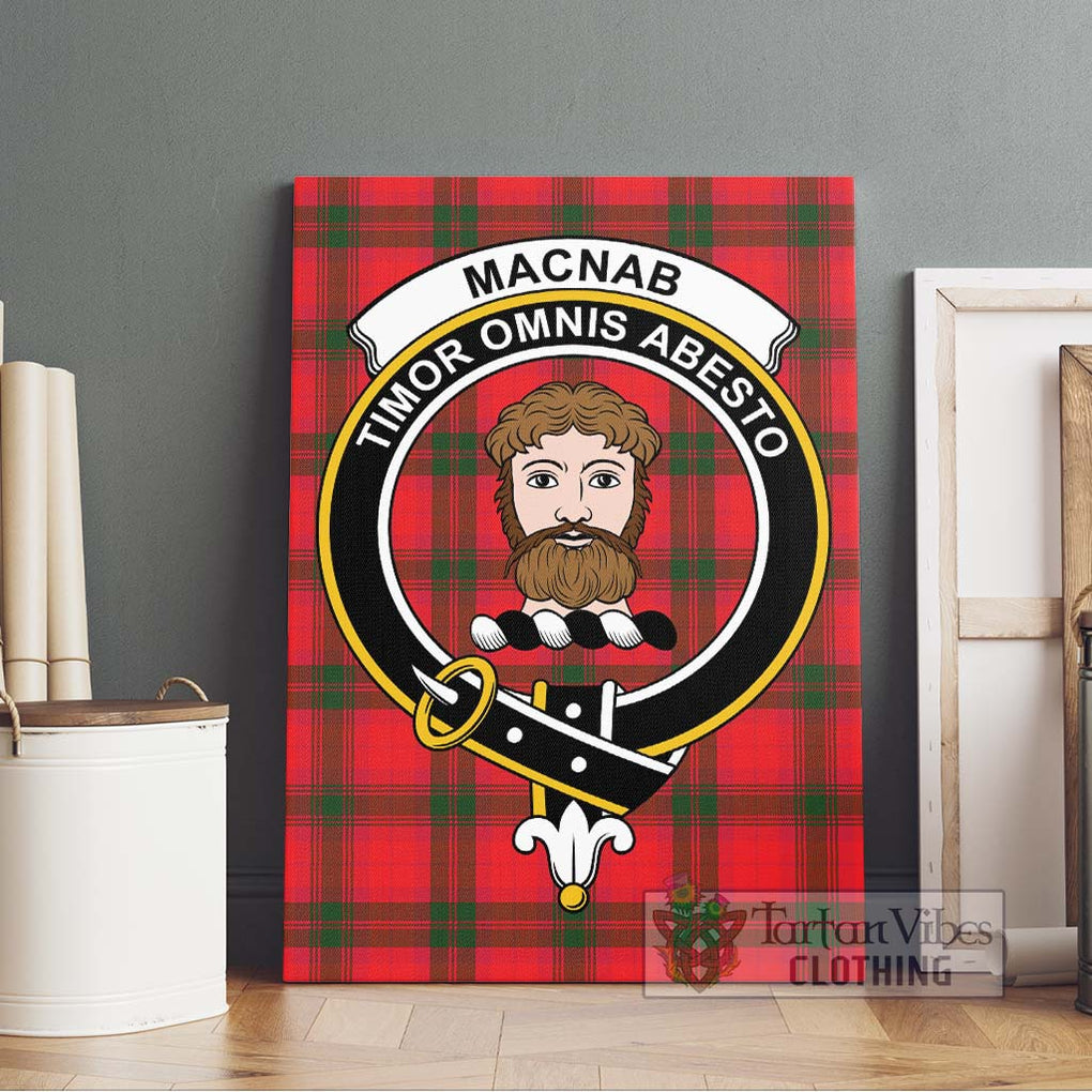 MacNab Modern Tartan Canvas Print Wall Art with Family Crest Without Frame - Tartan Vibes Clothing