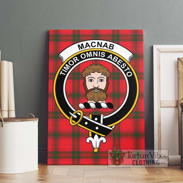 MacNab Modern Tartan Canvas Print Wall Art with Family Crest