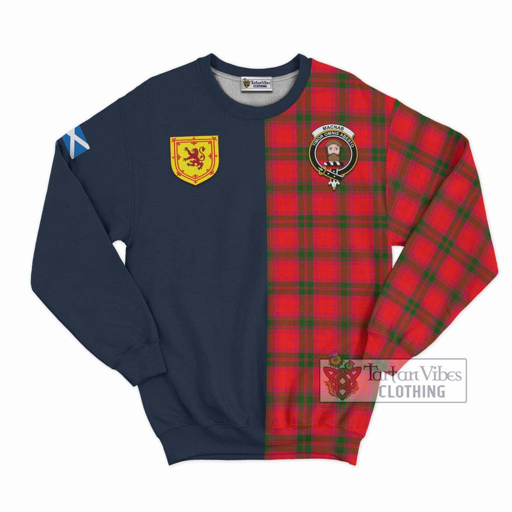 Tartan Vibes Clothing MacNab Modern Tartan Sweatshirt with Scottish Lion Royal Arm Half Style