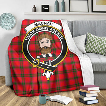 MacNab Modern Tartan Blanket with Family Crest