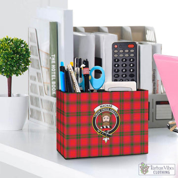 MacNab Modern Tartan Pen Holder with Family Crest