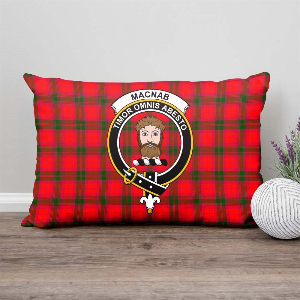 MacNab Modern Tartan Pillow Cover with Family Crest Rectangle Pillow Cover - Tartanvibesclothing