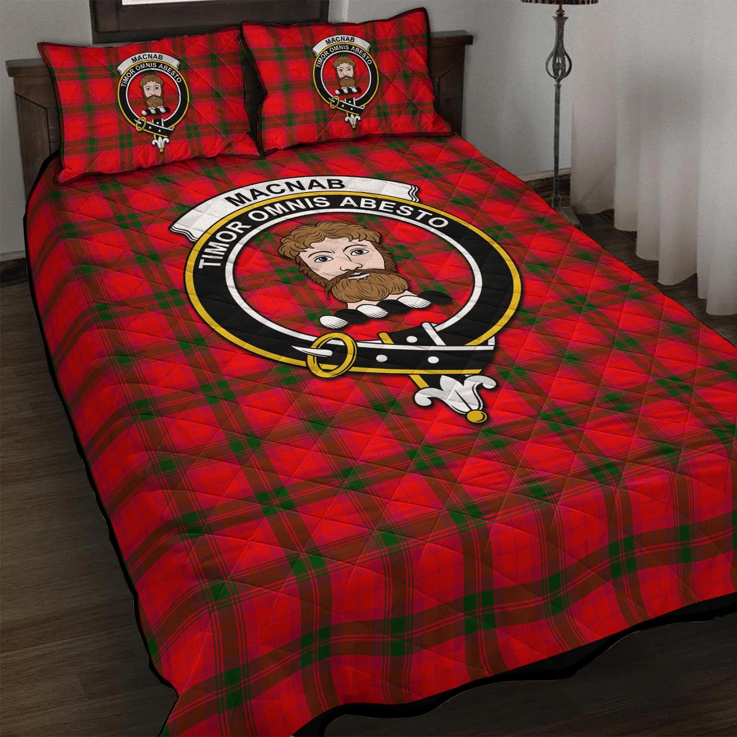 MacNab Modern Tartan Quilt Bed Set with Family Crest - Tartan Vibes Clothing