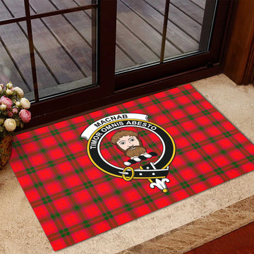 MacNab Modern Tartan Door Mat with Family Crest