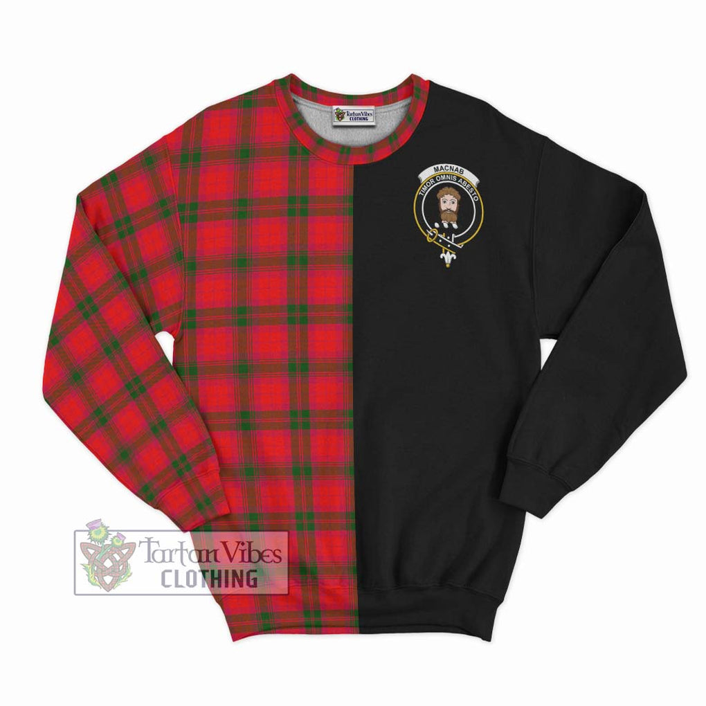 MacNab Modern Tartan Sweatshirt with Family Crest and Half Of Me Style - Tartanvibesclothing Shop