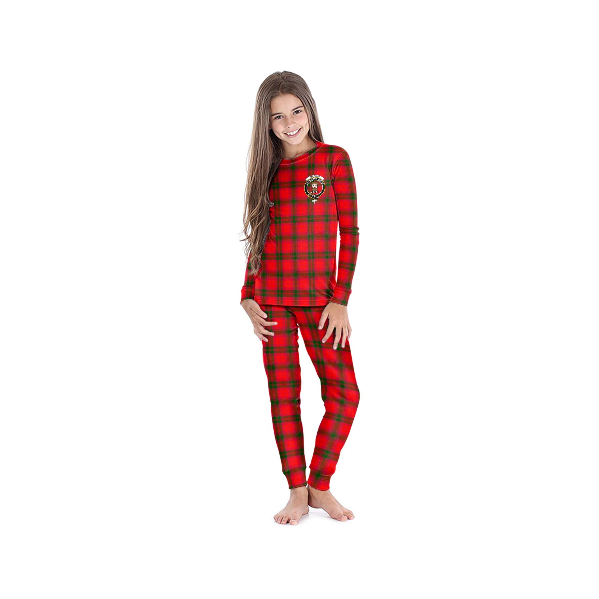 MacNab Modern Tartan Pajamas Family Set with Family Crest - Tartanvibesclothing