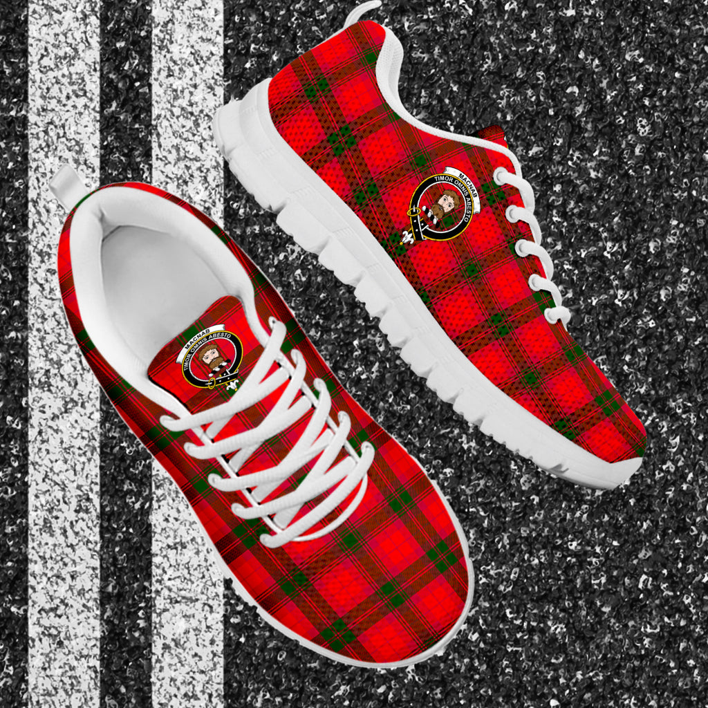 MacNab Modern Tartan Sneakers with Family Crest - Tartan Vibes Clothing