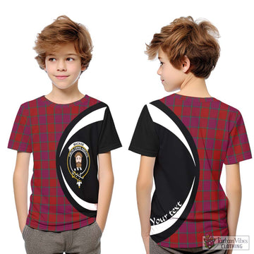 MacNab Old Tartan Kid T-Shirt with Family Crest Circle Style