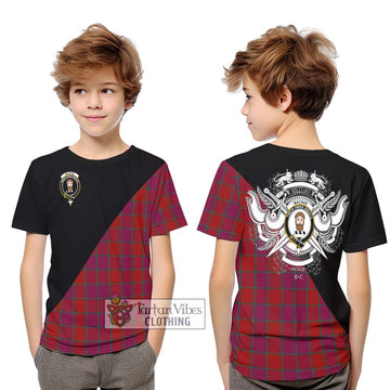 MacNab Old Tartan Kid T-Shirt with Family Crest and Military Logo Style