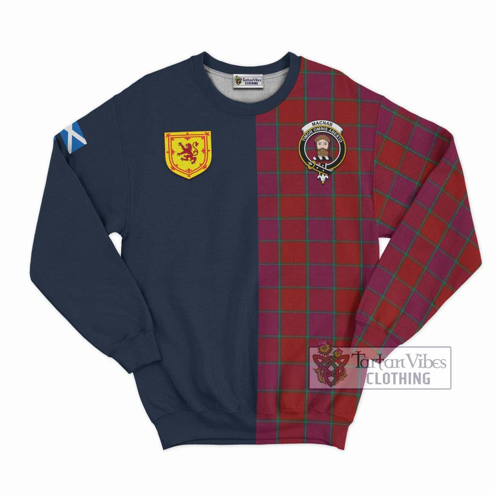 Tartan Vibes Clothing MacNab Old Tartan Sweatshirt with Scottish Lion Royal Arm Half Style