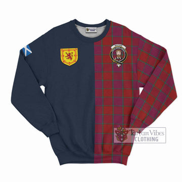 MacNab Old Tartan Sweatshirt Alba with Scottish Lion Royal Arm Half Style