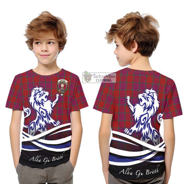 MacNab Old Tartan Kid T-Shirt with Alba Gu Brath Regal Lion Emblem