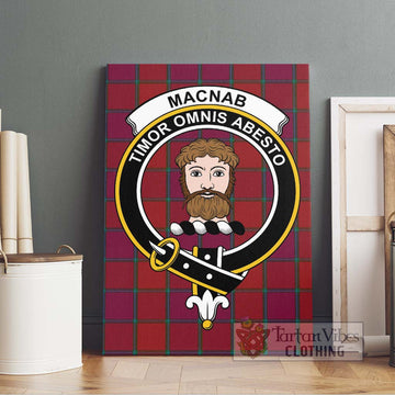 MacNab Old Tartan Canvas Print Wall Art with Family Crest