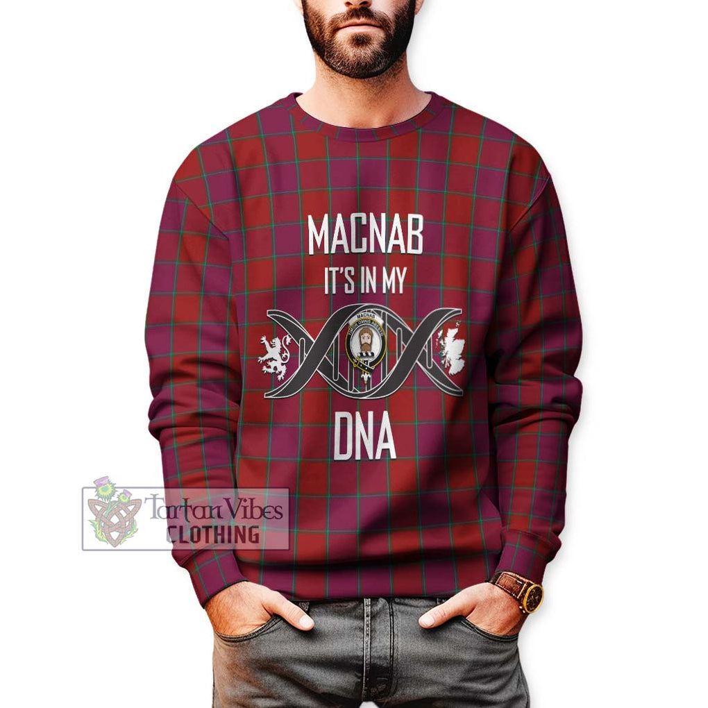 MacNab Old Tartan Sweatshirt with Family Crest DNA In Me Style Unisex - Tartanvibesclothing Shop