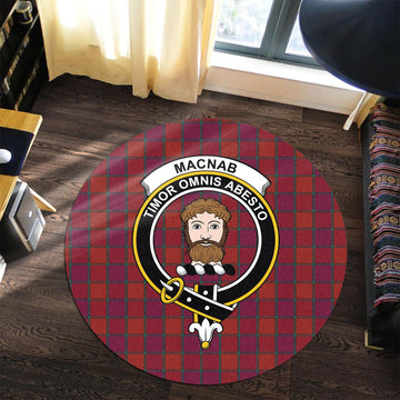 MacNab Old Tartan Round Rug with Family Crest