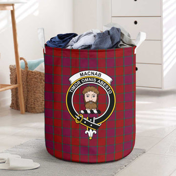 MacNab Old Tartan Laundry Basket with Family Crest