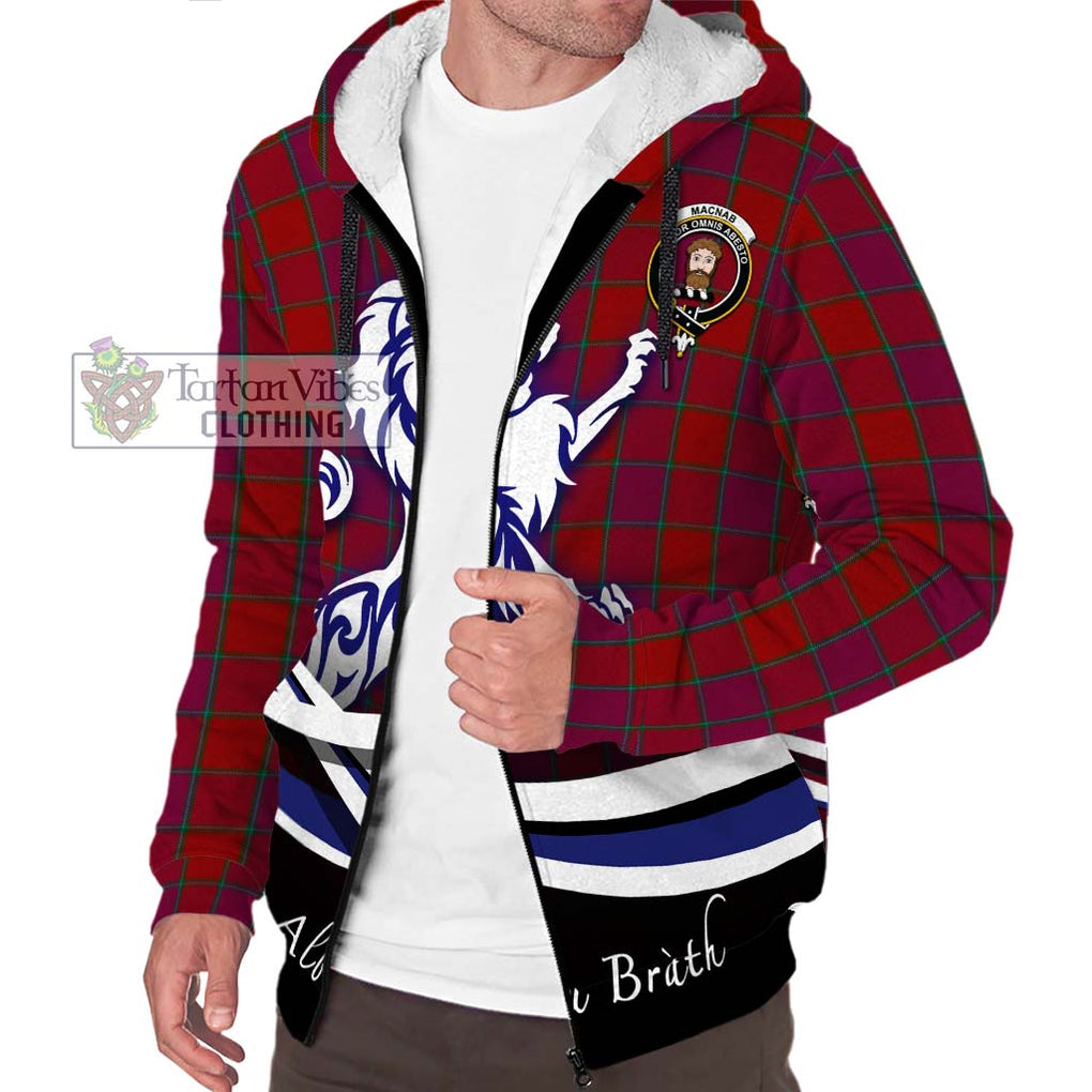 MacNab Old Tartan Sherpa Hoodie with Alba Gu Brath Regal Lion Emblem Unisex S - Tartanvibesclothing Shop