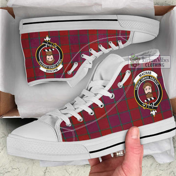 MacNab Old Tartan High Top Shoes with Family Crest