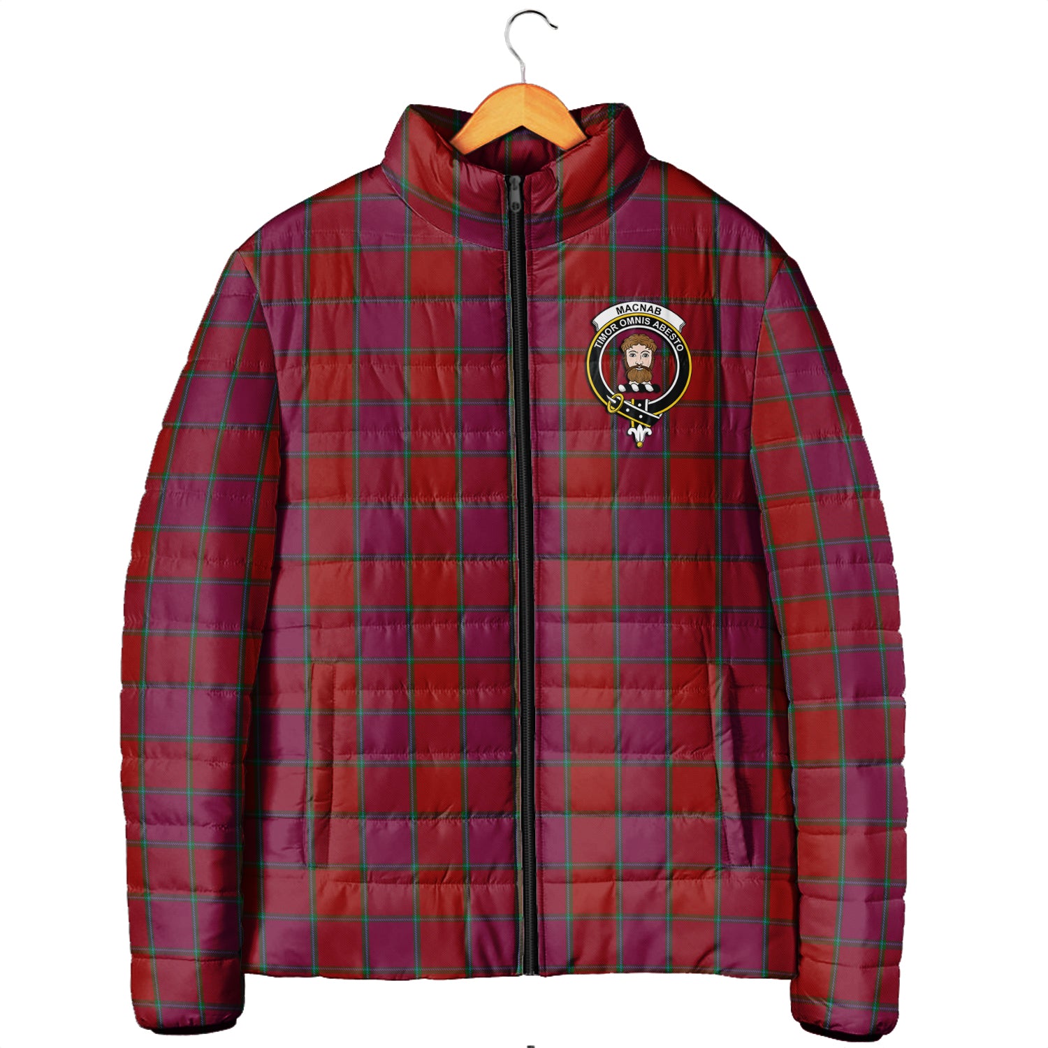 MacNab Old Tartan Padded Jacket with Family Crest Men's Padded Jacket - Tartan Vibes Clothing