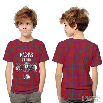 MacNab Old Tartan Kid T-Shirt with Family Crest DNA In Me Style