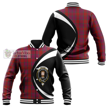 MacNab Old Tartan Baseball Jacket with Family Crest Circle Style