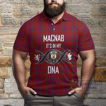 MacNab Old Tartan Polo Shirt with Family Crest DNA In Me Style