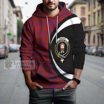 MacNab Old Tartan Hoodie with Family Crest Circle Style