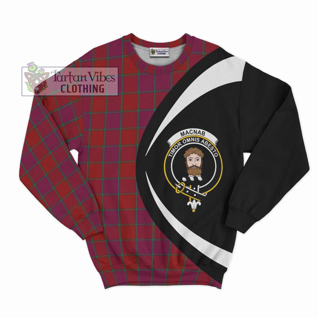 MacNab Old Tartan Sweatshirt with Family Crest Circle Style Unisex - Tartan Vibes Clothing