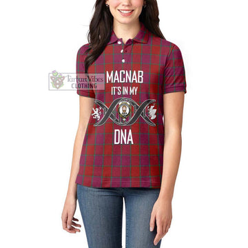 MacNab Old Tartan Women's Polo Shirt with Family Crest DNA In Me Style