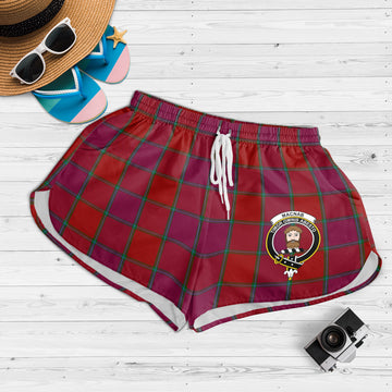 MacNab Old Tartan Womens Shorts with Family Crest