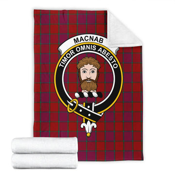 MacNab Old Tartan Blanket with Family Crest