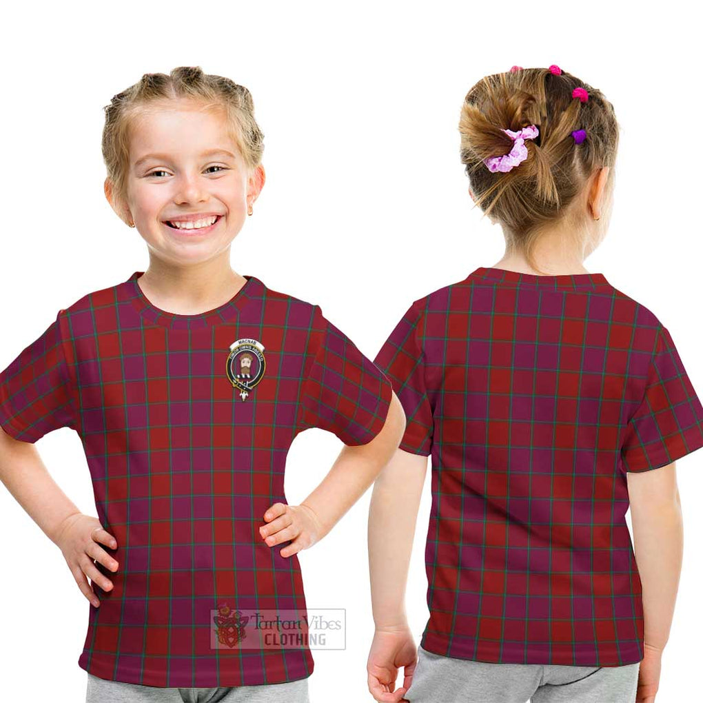 MacNab Old Tartan Kid T-Shirt with Family Crest - Tartanvibesclothing Shop