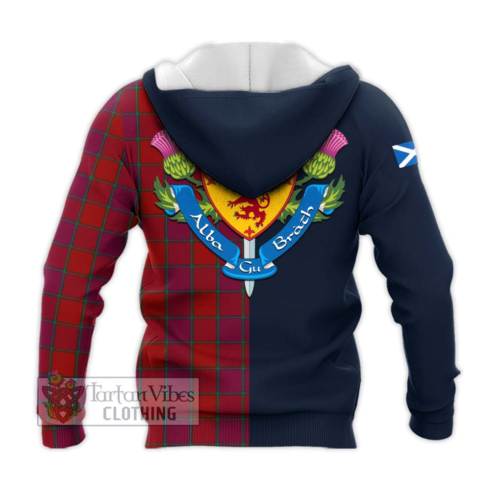 Tartan Vibes Clothing MacNab Old Tartan Knitted Hoodie with Scottish Lion Royal Arm Half Style