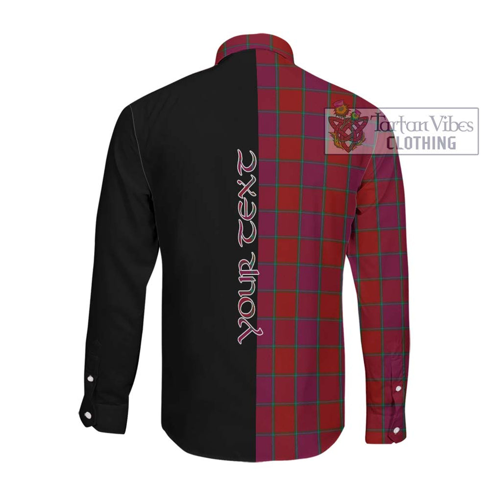 MacNab Old Tartan Long Sleeve Button Shirt with Family Crest and Half Of Me Style Men's Shirt - Tartanvibesclothing Shop