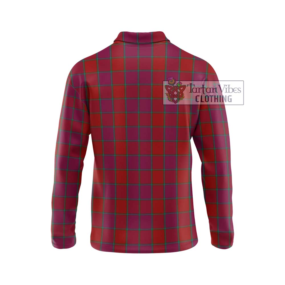 MacNab Old Tartan Long Sleeve Polo Shirt with Family Crest DNA In Me Style - Tartanvibesclothing Shop