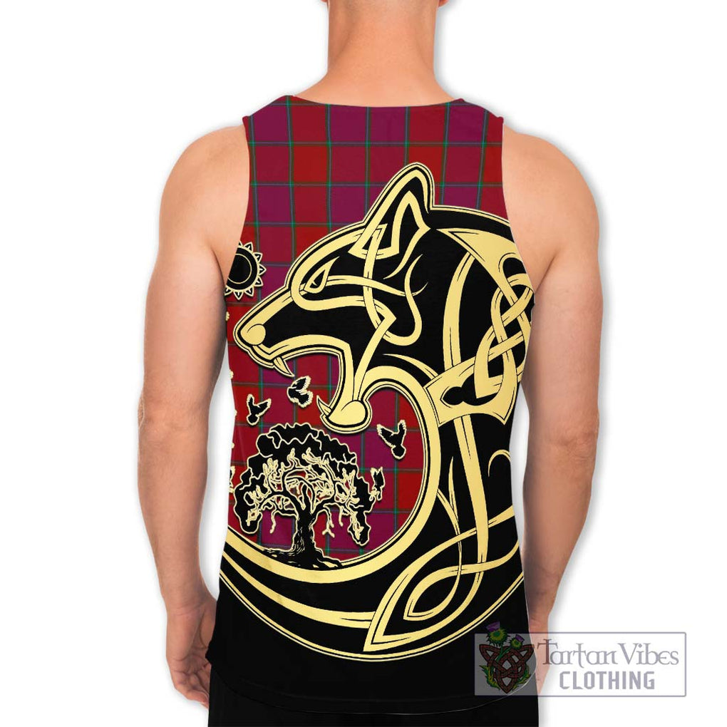 MacNab Old Tartan Men's Tank Top with Family Crest Celtic Wolf Style - Tartan Vibes Clothing