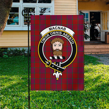 MacNab Old Tartan Flag with Family Crest