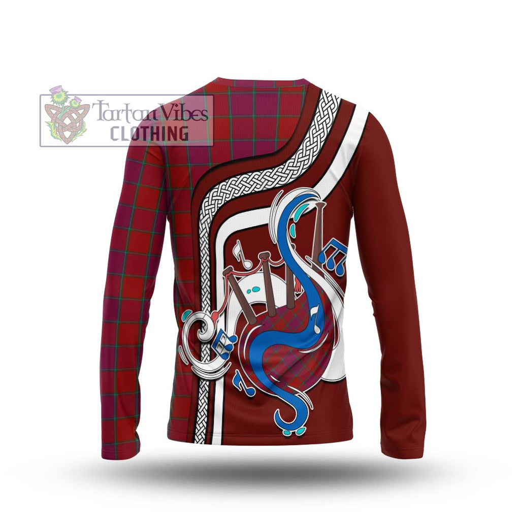 Tartan Vibes Clothing MacNab Old Tartan Long Sleeve T-Shirt with Epic Bagpipe Style