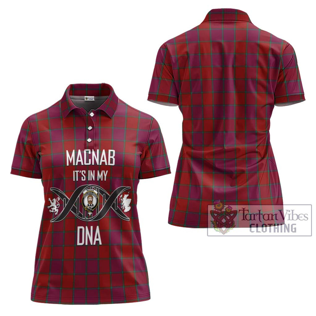 MacNab Old Tartan Women's Polo Shirt with Family Crest DNA In Me Style - Tartanvibesclothing Shop