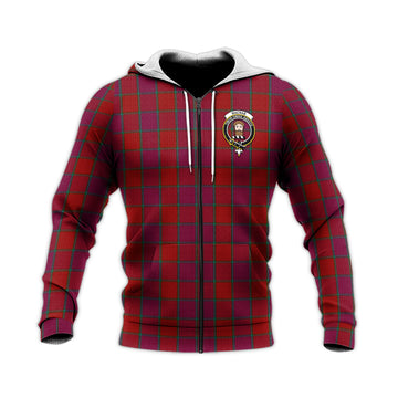 MacNab Old Tartan Knitted Hoodie with Family Crest