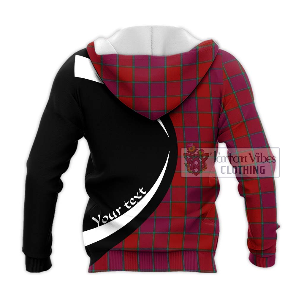 MacNab Old Tartan Knitted Hoodie with Family Crest Circle Style - Tartan Vibes Clothing