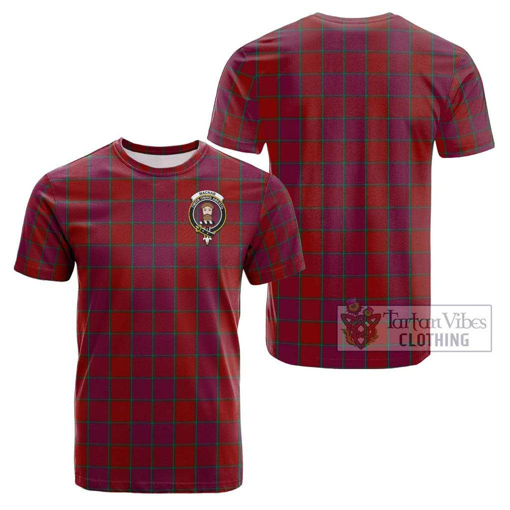 MacNab Old Tartan Cotton T-Shirt with Family Crest Kid's Shirt - Tartanvibesclothing Shop